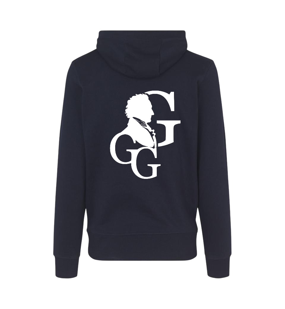 Hoodie Goethe Signet "Wahre Größe"